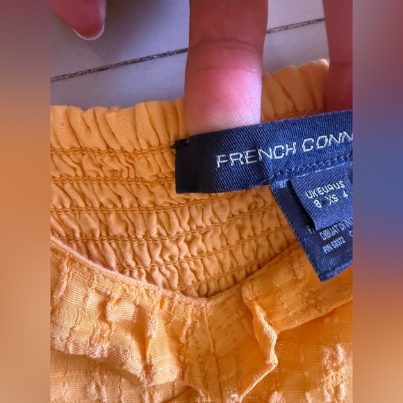 French Connection Adira Birch Tiered Maxi Dress. Size 4. Yellow orange, purple - Picture 15 of 16